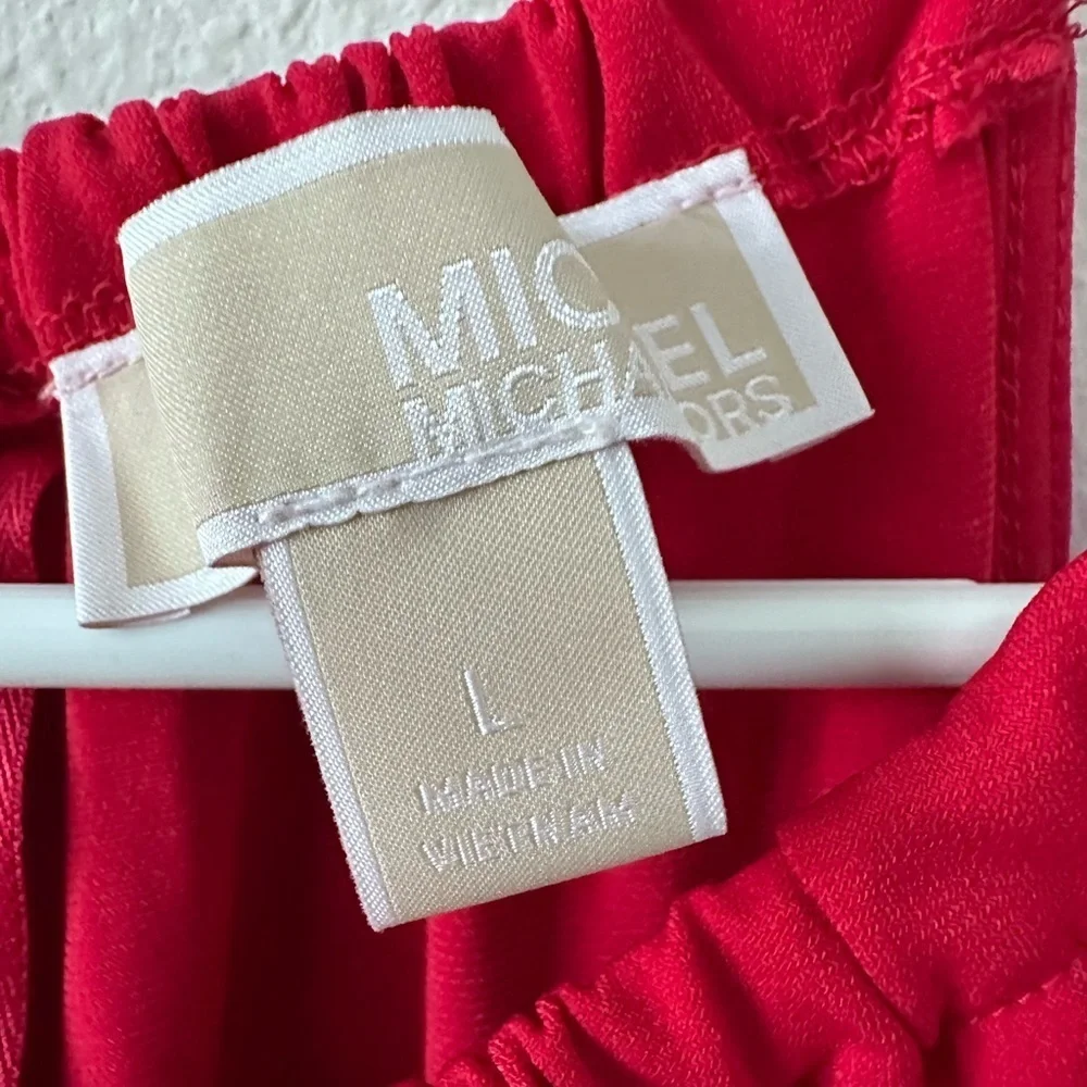 Michael Kors Vibrant Red Sleeveless Shirt Size L